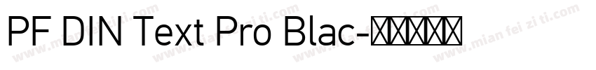 PF DIN Text Pro Blac字体转换